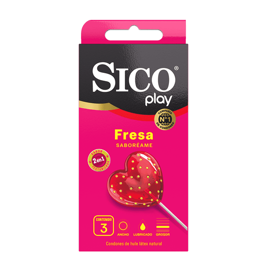 SICO CONDÓN PLAY FRESA